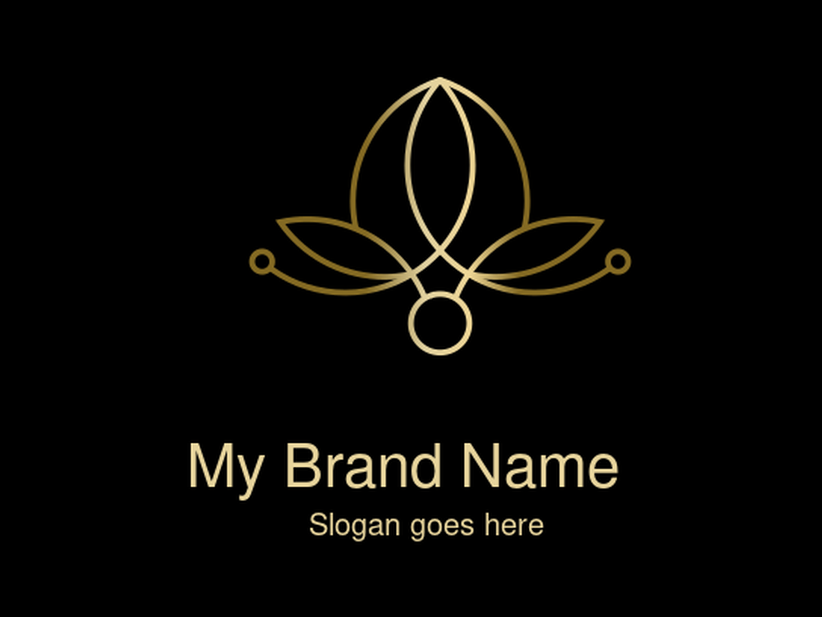 Golden Lotus Wellness and Spiritual Logo Design